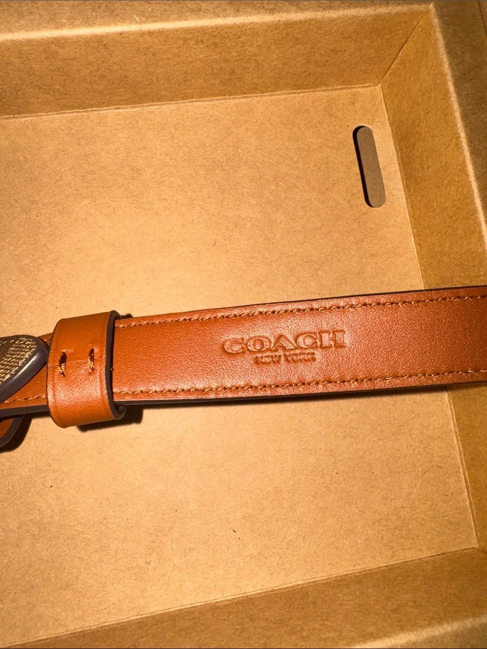 Coach Signature Canvas Dog Collar in Brown and Tan